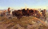 Surrounded Paintings - The Surround by Charles Marion Russell